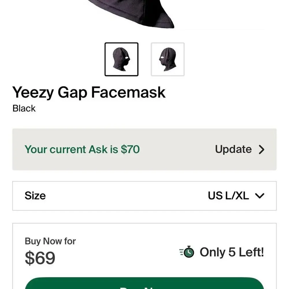 Yeezy x gap SKI MASk